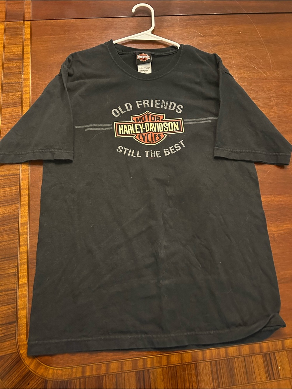Harley-Davidson Black Old Friends Logo Short Sleeve Tee